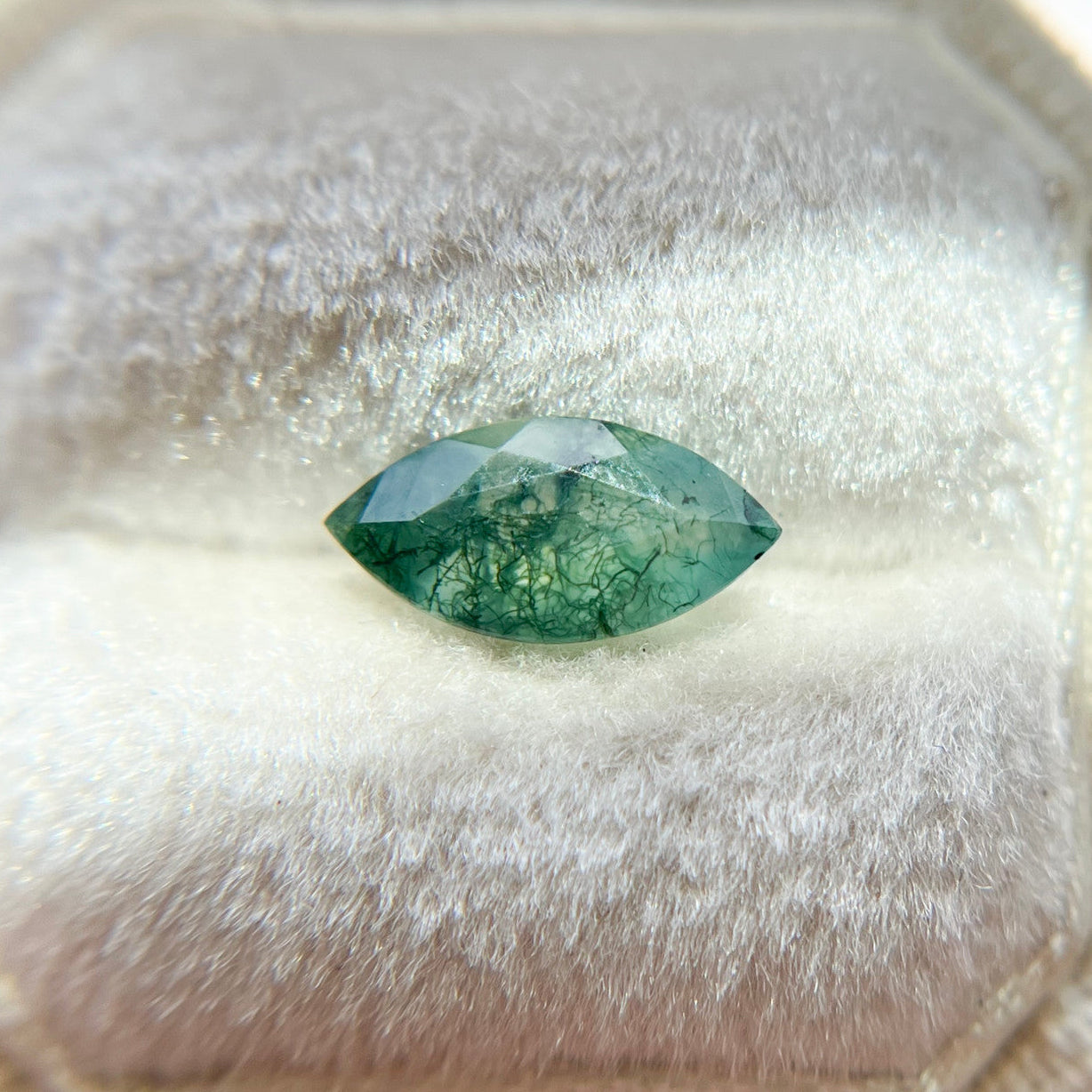 Marquise Cut Moss Agate