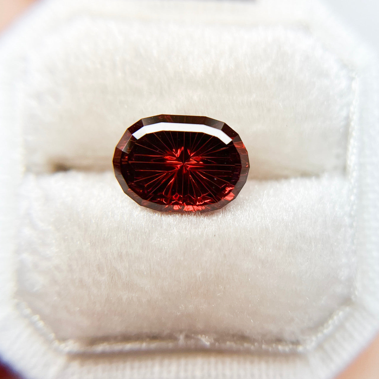 Oval Montana Garnet Starbrite™ Cut by John Dyer
