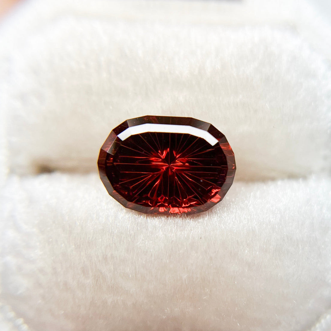 Oval Montana Garnet Starbrite™ Cut by John Dyer