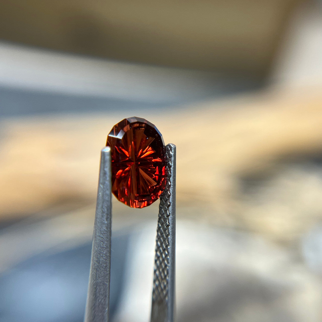 Oval Montana Garnet Starbrite™ Cut by John Dyer