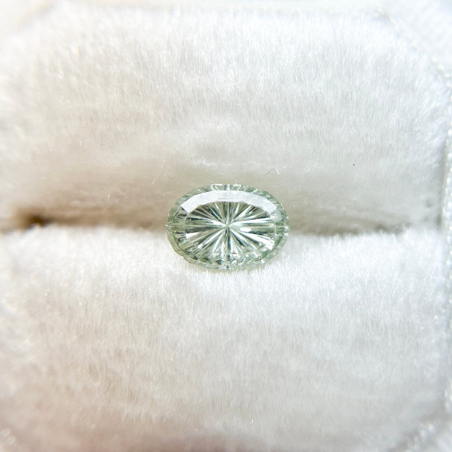 Pale Yellow Oval Montana Sapphire Starbrite™ Cut by John Dyer