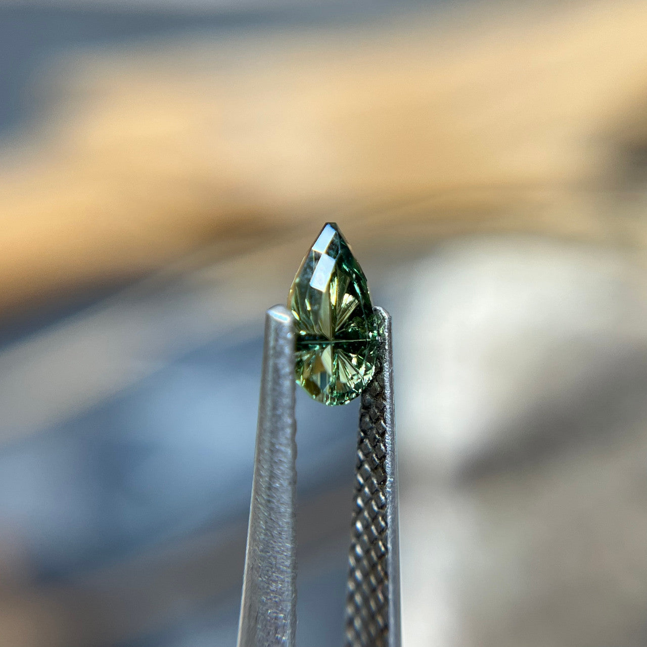 Green Pear Australian Sapphire Starbrite™ Cut by John Dyer