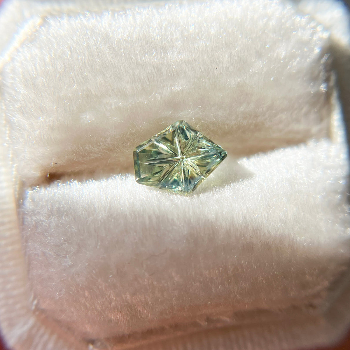 Mint Green Parti Color Australian Sapphire Starbrite™ Cut by John Dyer