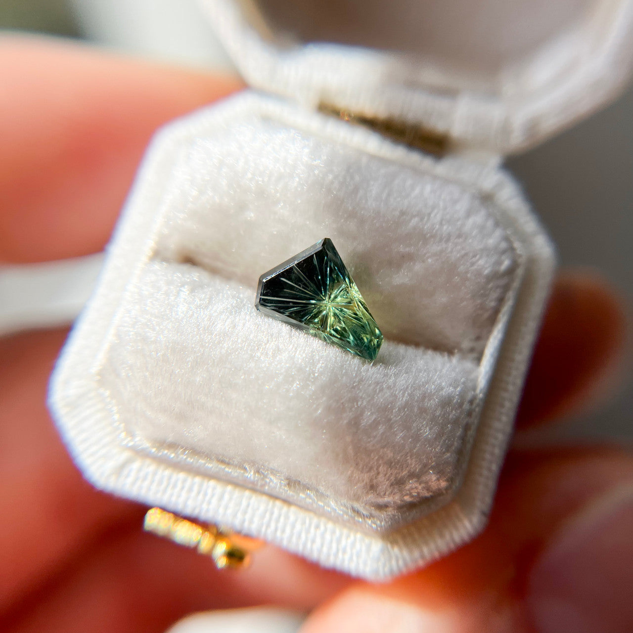 Sea Green Parti Color Sapphire Starbrite™ Cut by John Dyer