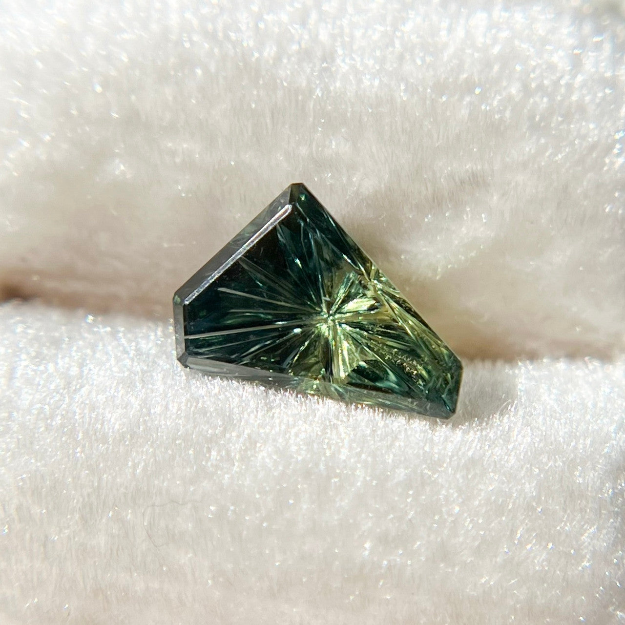 Sea Green Parti Color Sapphire Starbrite™ Cut by John Dyer