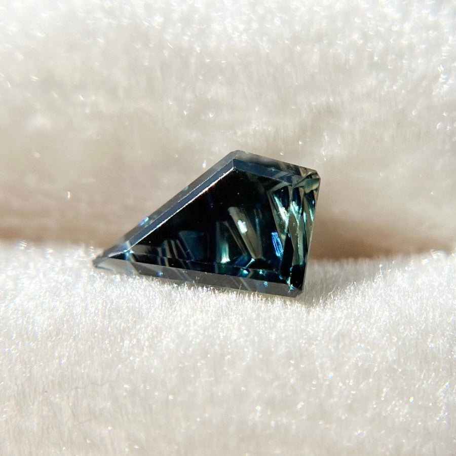 Dark Teal Parti Color Australian Sapphire Dreamscape™ Cut by John Dyer