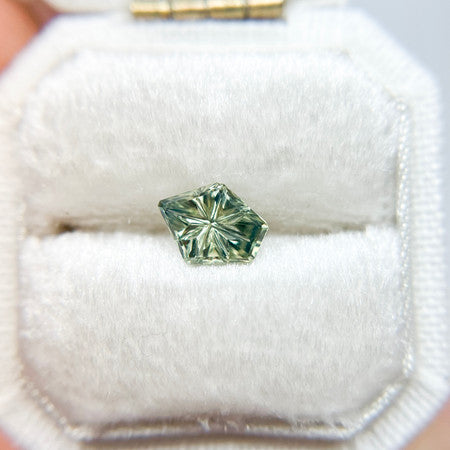 Mint Green Parti Color Australian Sapphire Starbrite™ Cut by John Dyer