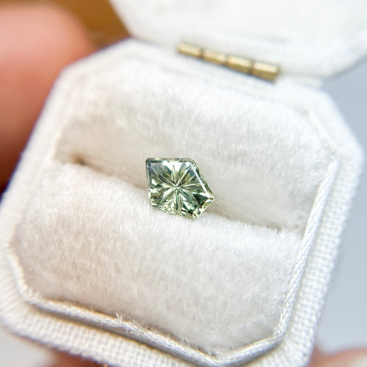 Mint Green Parti Color Australian Sapphire Starbrite™ Cut by John Dyer