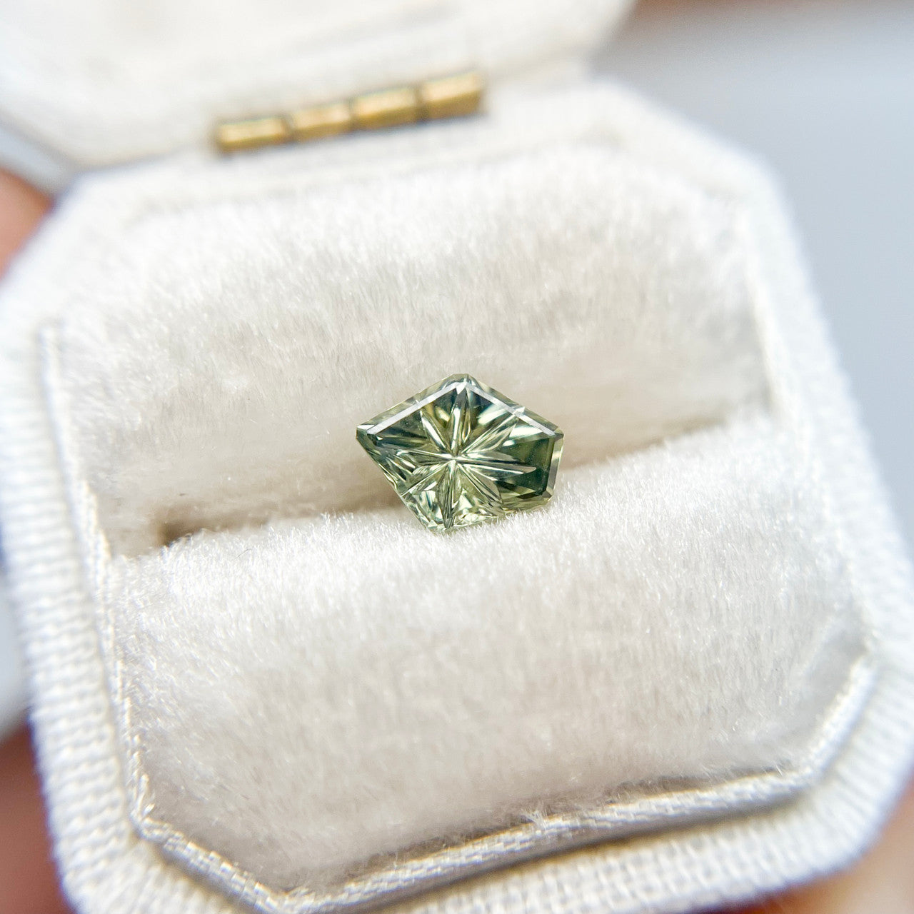 Mint Green Parti Color Australian Sapphire Starbrite™ Cut by John Dyer