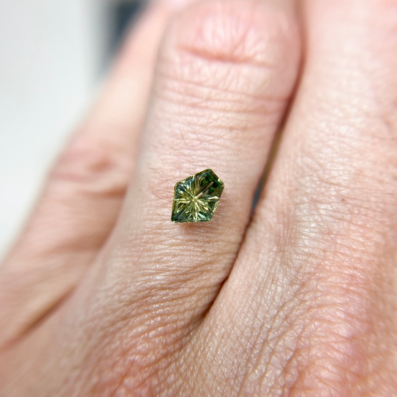 Mint Green Parti Color Australian Sapphire Starbrite™ Cut by John Dyer