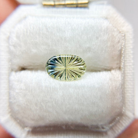 Parti Color Light Teal Lime Sapphire Starbrite™ Cut by John Dyer