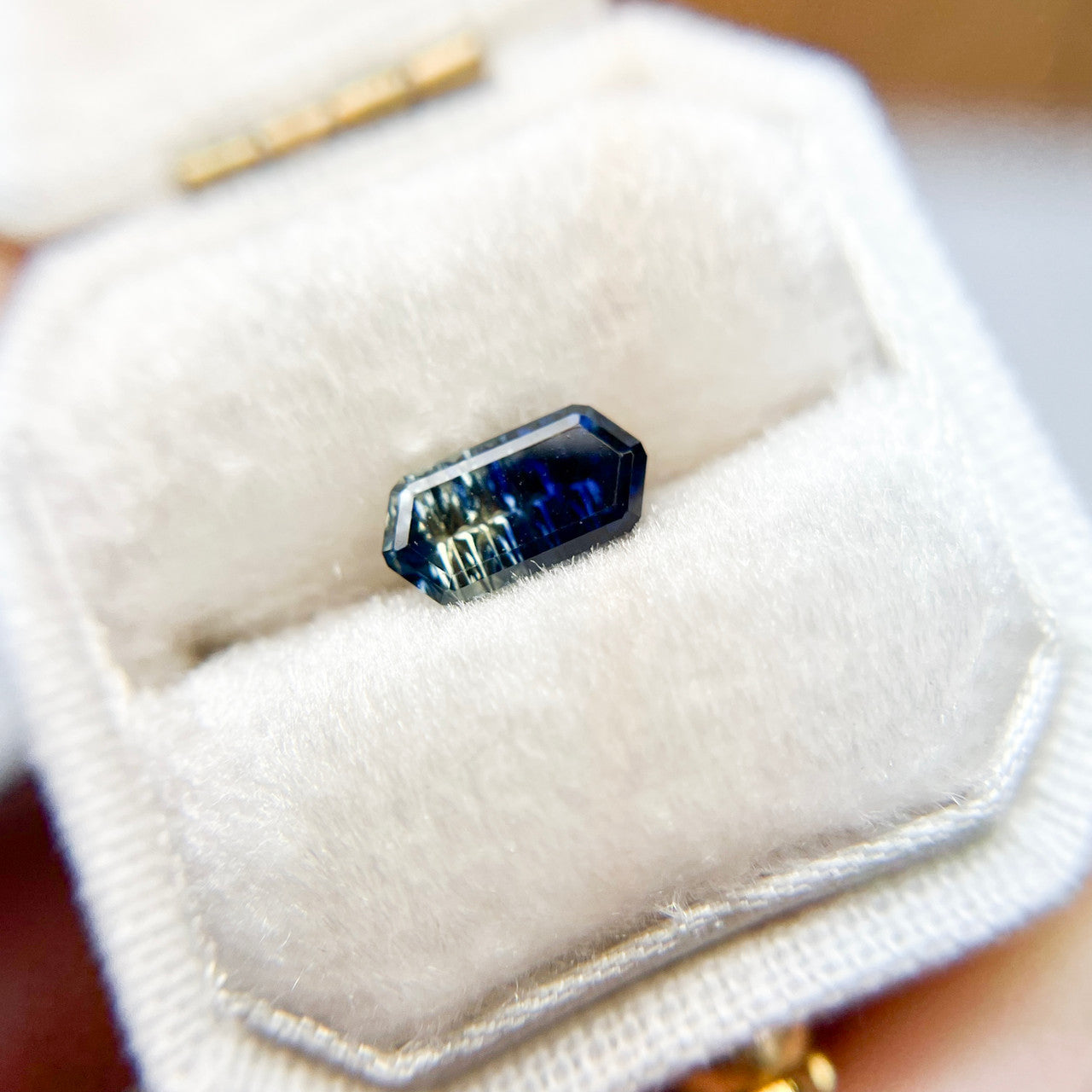 Ocean Blue Parti Color Australian Sapphire Deep Concave™ Cut by John Dyer