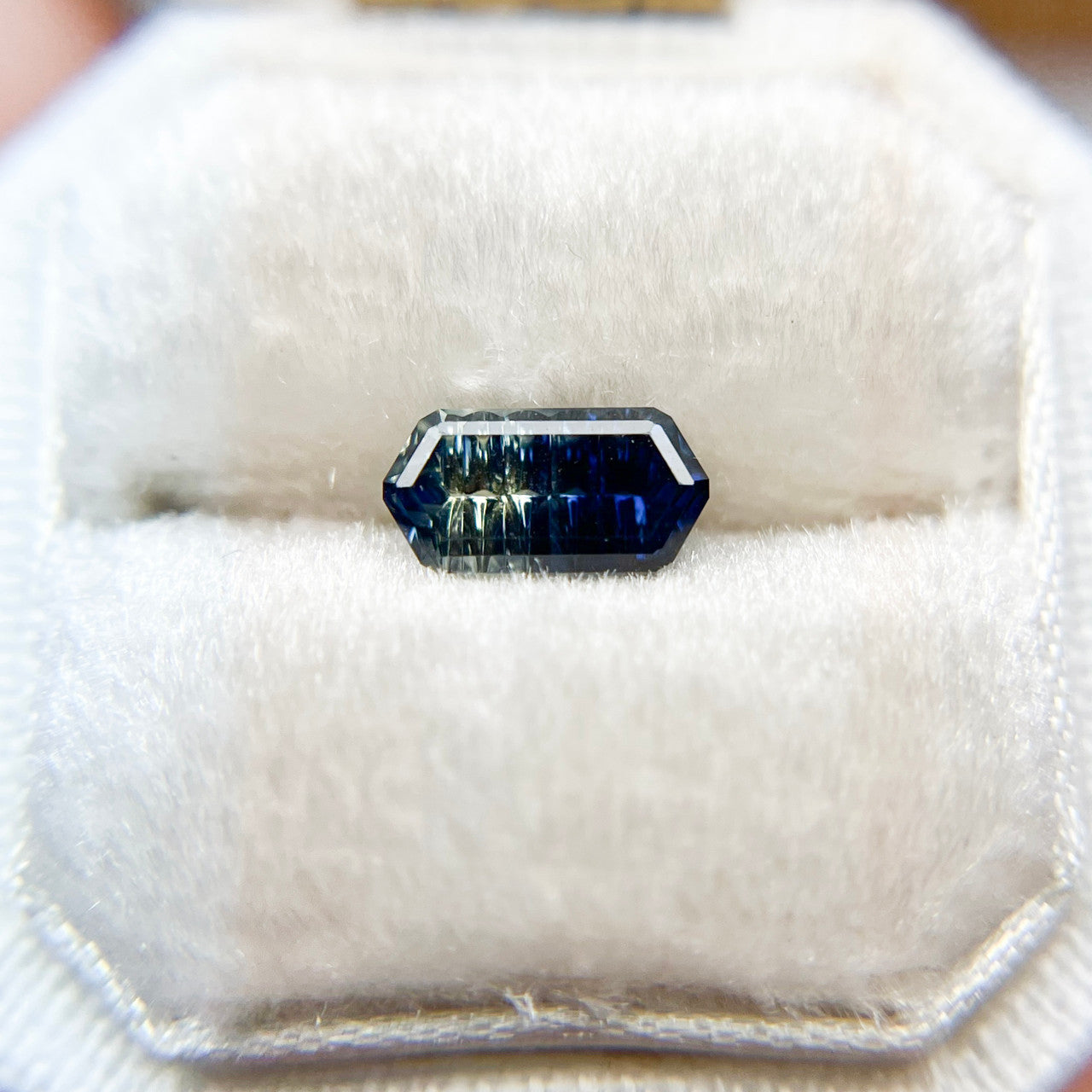 Ocean Blue Parti Color Australian Sapphire Deep Concave™ Cut by John Dyer