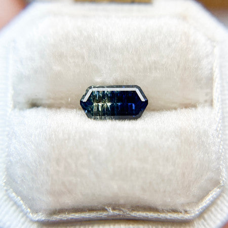 Ocean Blue Parti Color Australian Sapphire Deep Concave™ Cut by John Dyer