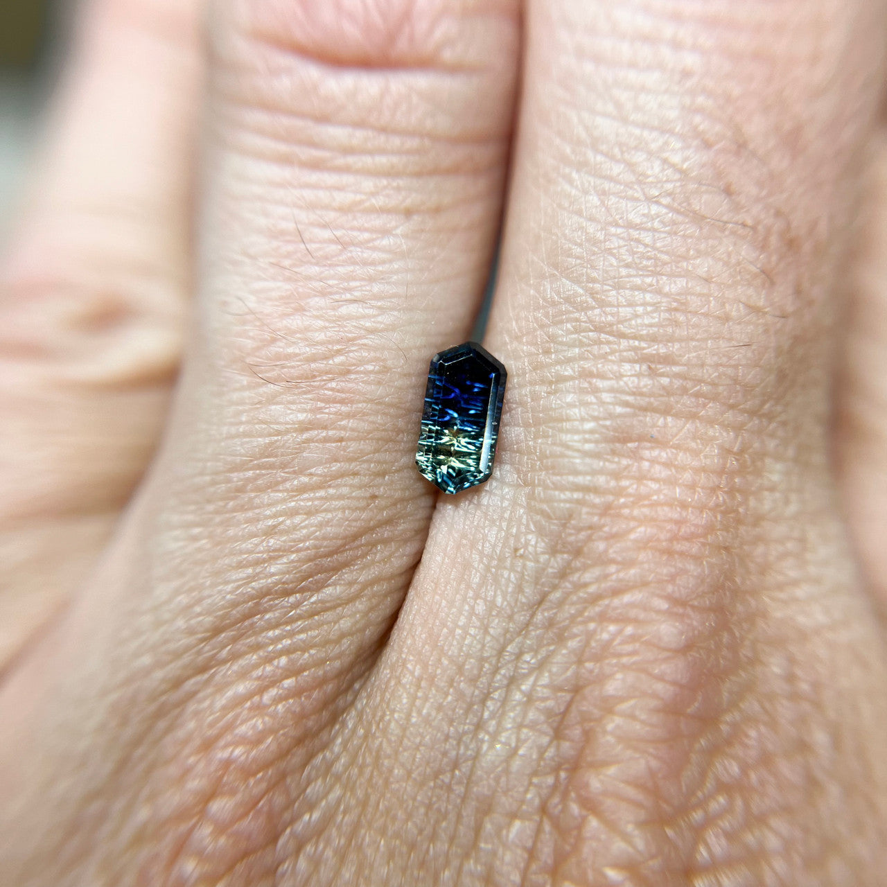 Ocean Blue Parti Color Australian Sapphire Deep Concave™ Cut by John Dyer