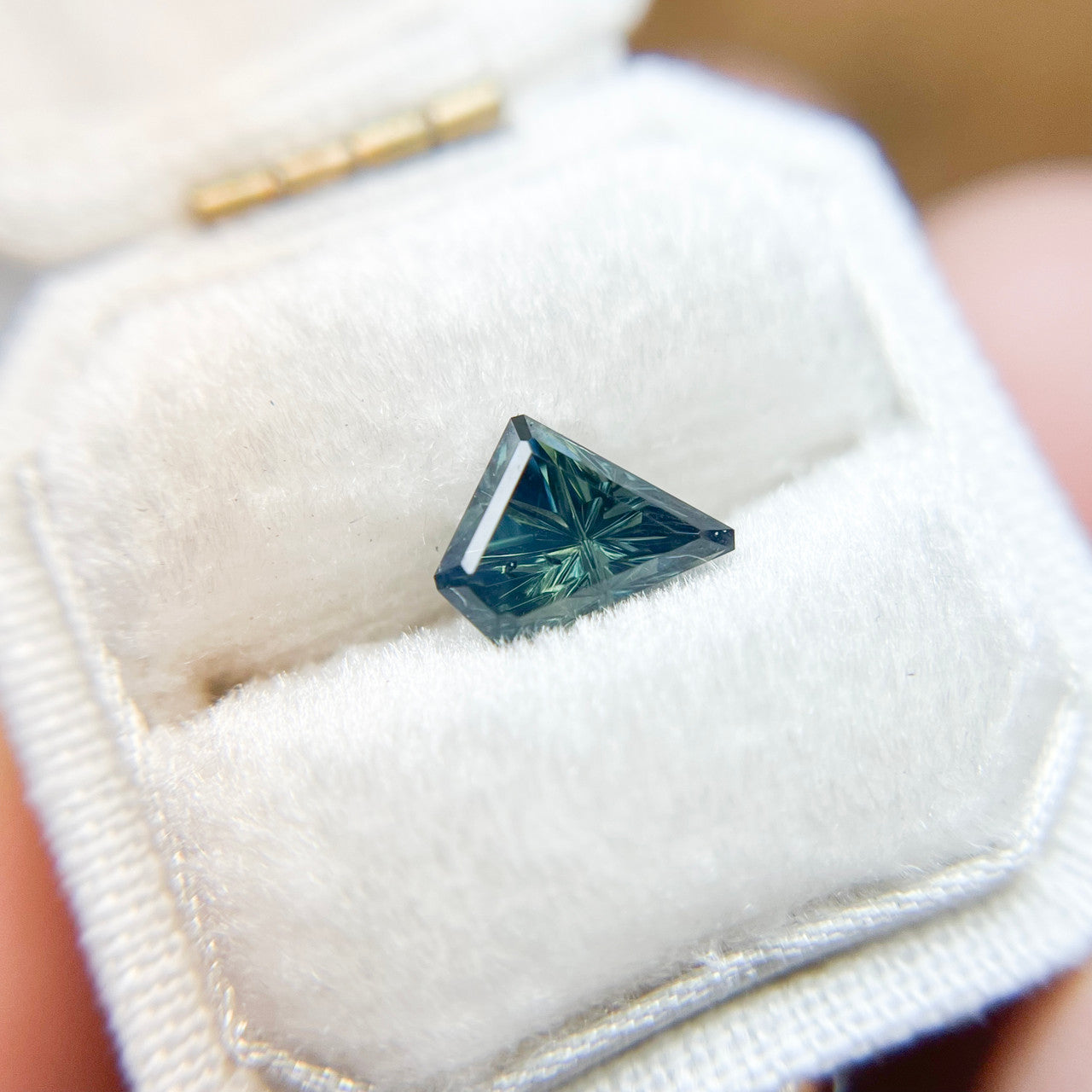 Deep Turquoise Australian Sapphire Starbrite™ Cut by John Dyer