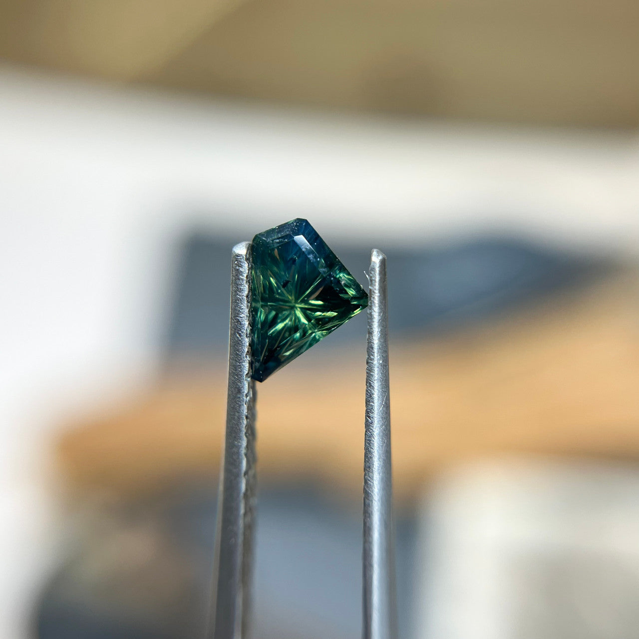 Deep Turquoise Australian Sapphire Starbrite™ Cut by John Dyer