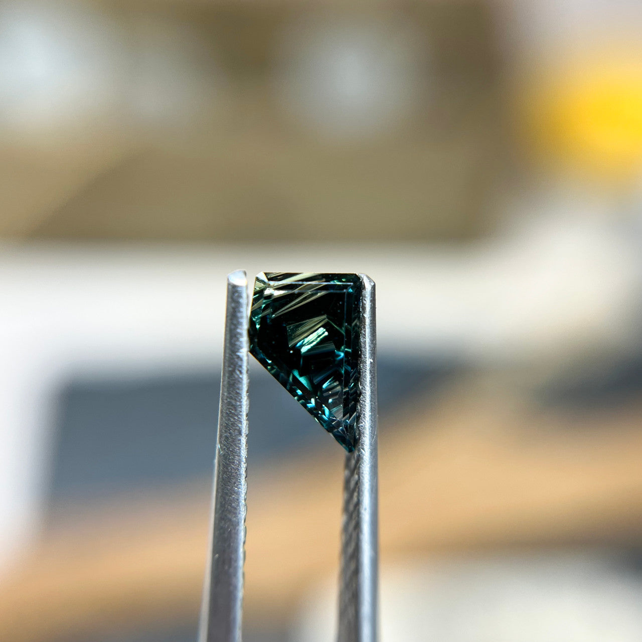 Dark Teal Parti Color Australian Sapphire Dreamscape™ Cut by John Dyer