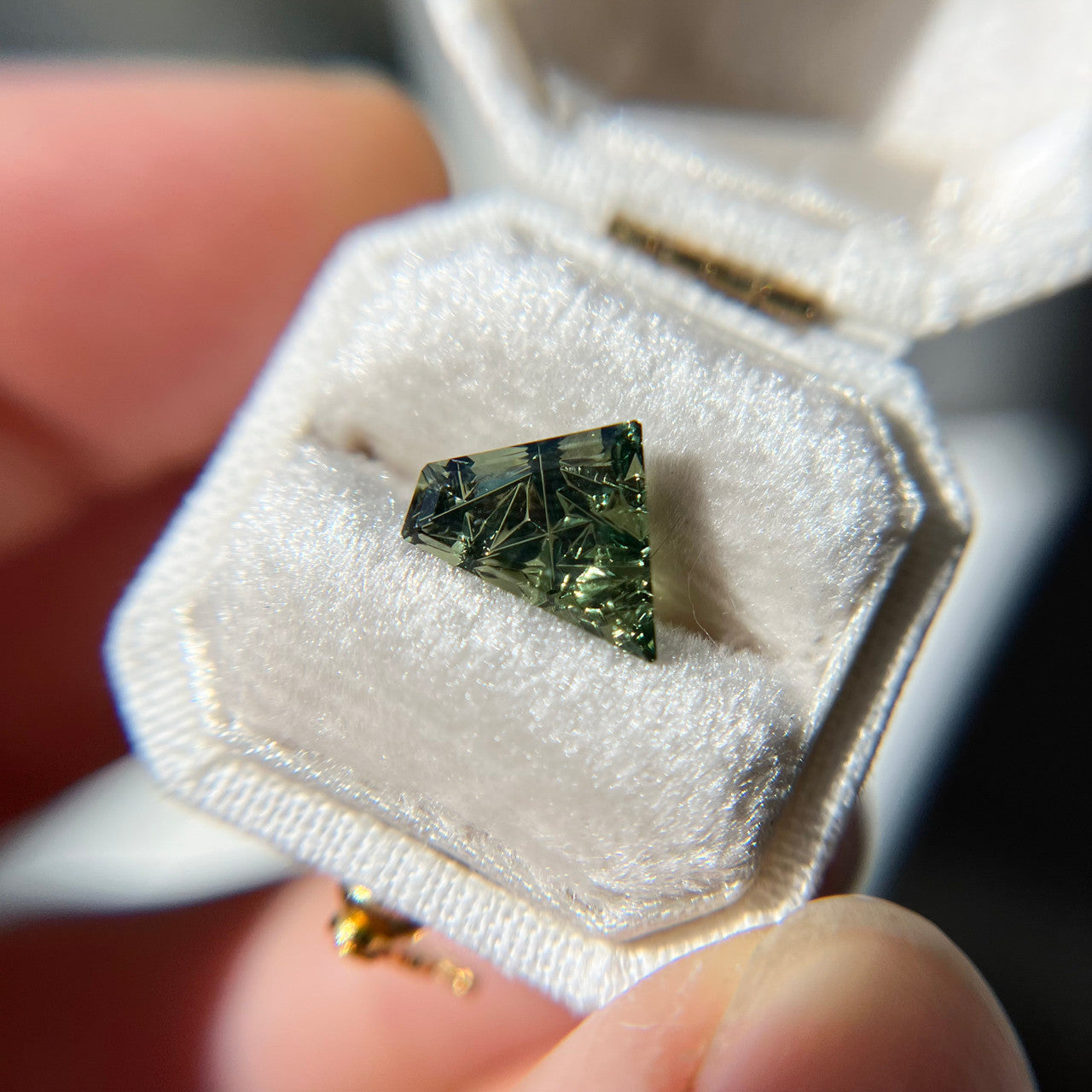 Forest Green Australian Sapphire Dreamscape™ Cut by John Dyer