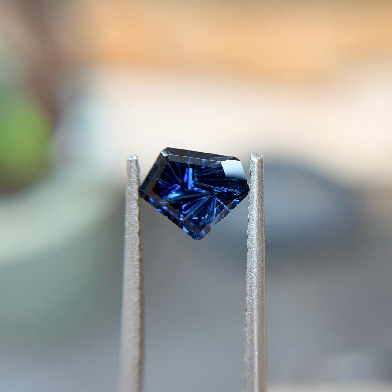 Vivid Blue Australian Sapphire Freeform Dreamscape™ Cut by John Dyer