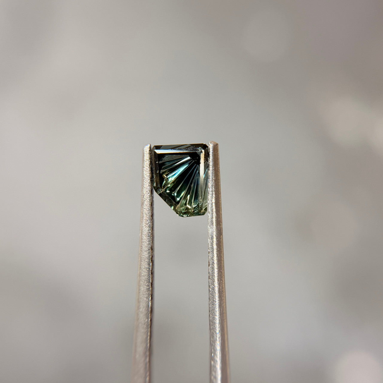 Parti Color Celestial Blue Green Australian Sapphire Dreamscape™ Cut by John Dyer