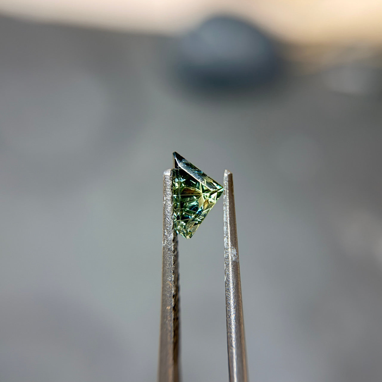 Parti Color Myrtle Green Australian Sapphire Dreamscape™ Cut by John Dyer