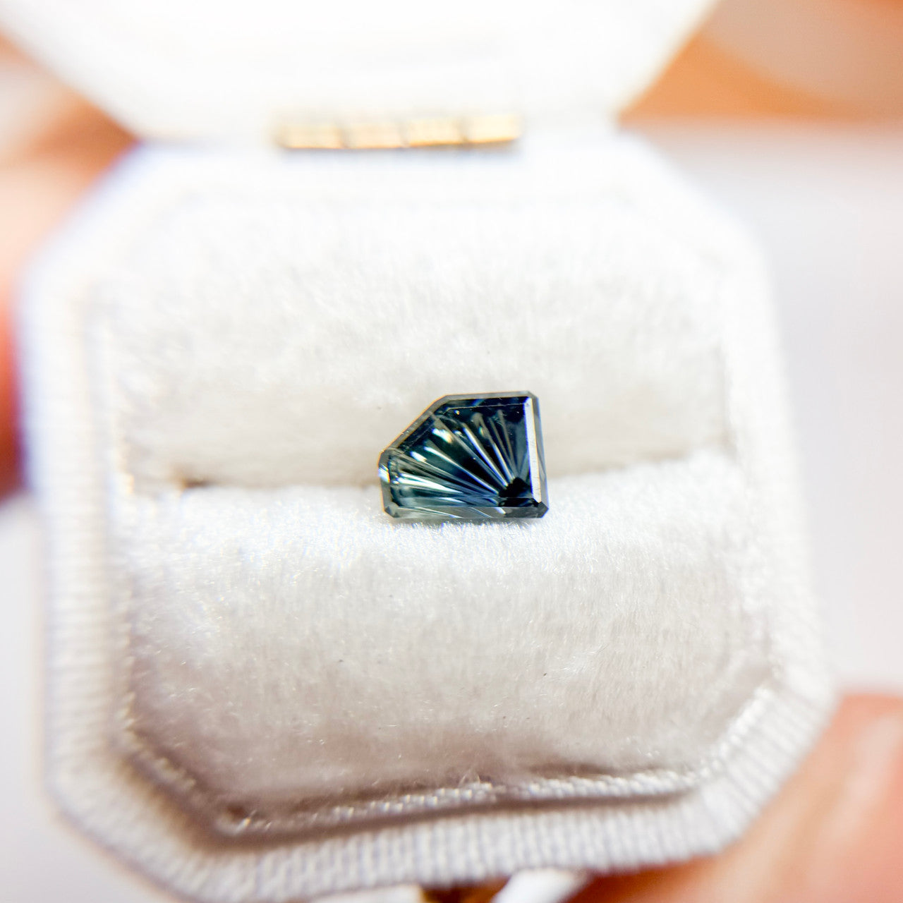 Parti Color Celestial Blue Green Australian Sapphire Dreamscape™ Cut by John Dyer
