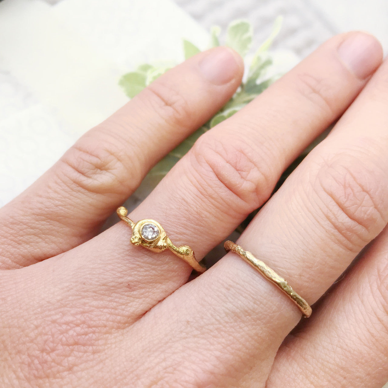 Alna White Sapphire Solitaire Ring - Ready To Ship