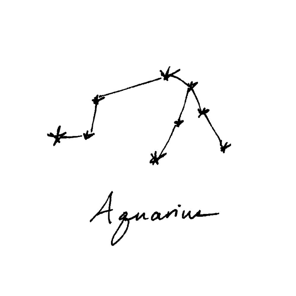 Aquarius Zodiac Constellation Ring