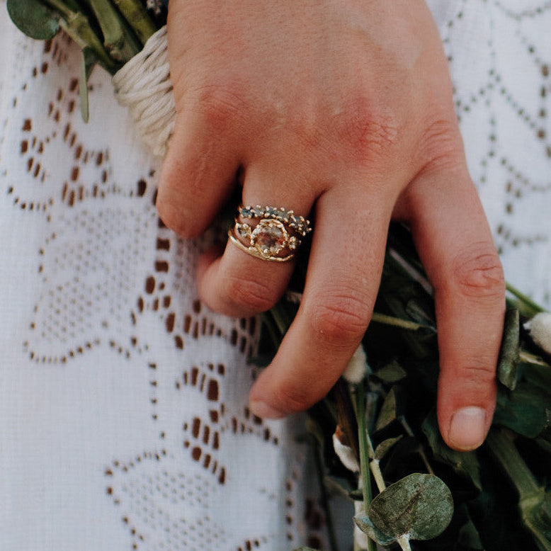 Nature inspired engagement ring by Olivia Ewing Jewelry