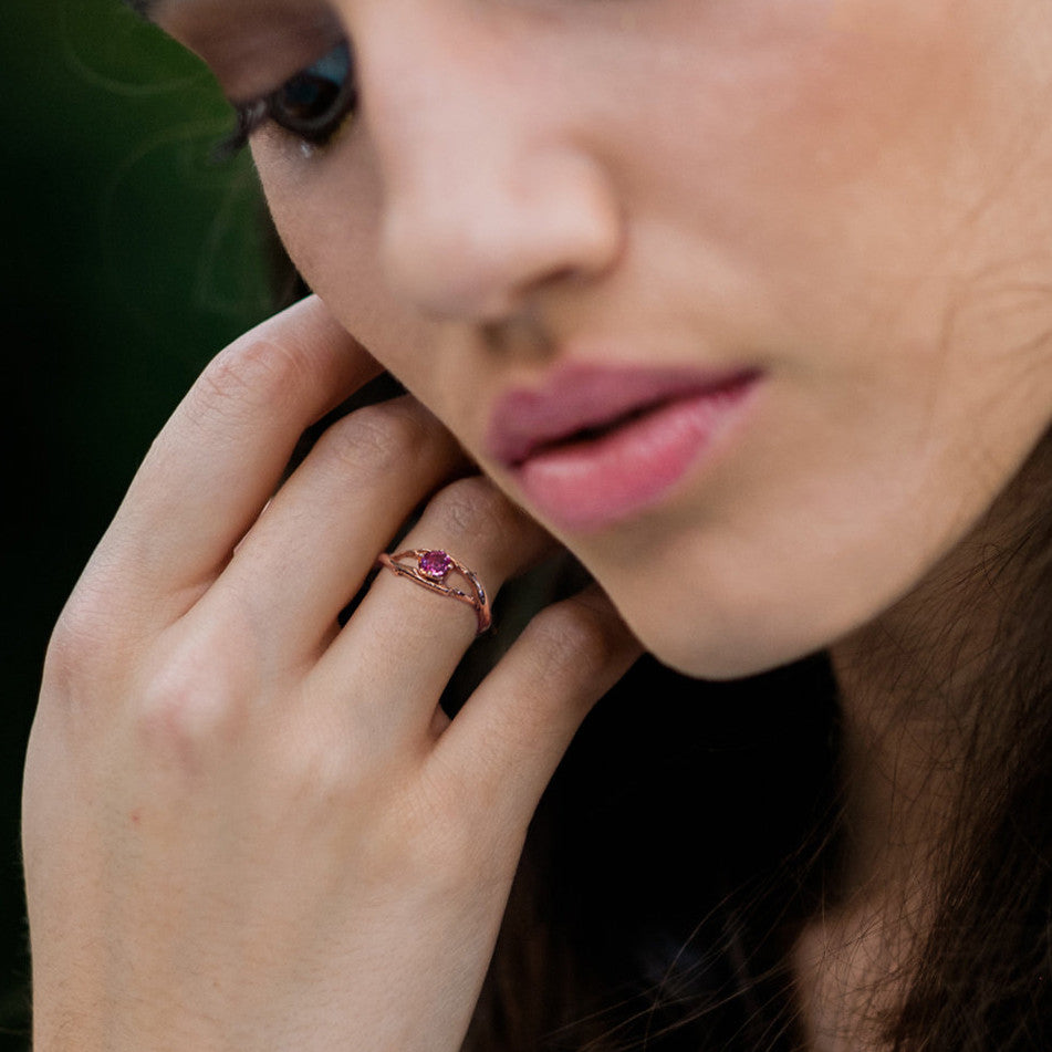 Petite Unity w/Pink Sapphire - Ready To Ship