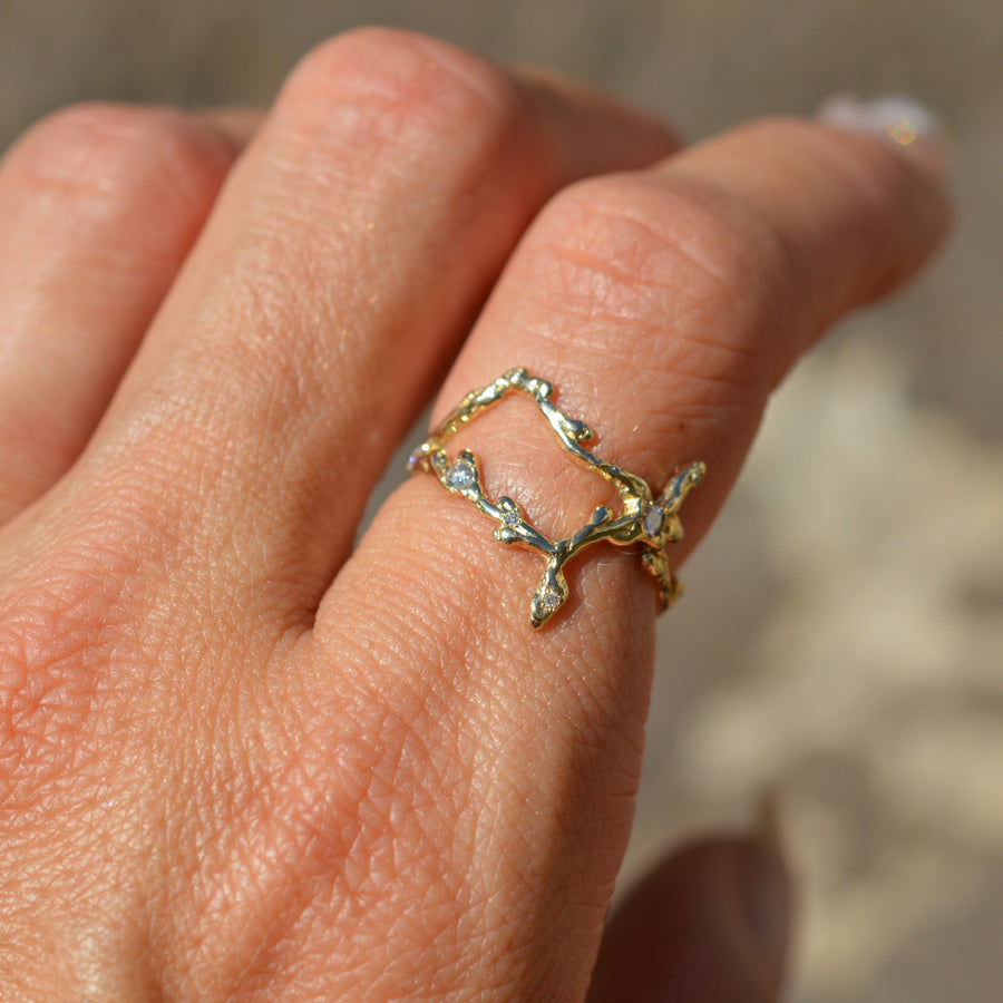 Gemini Zodiac Constellation Ring