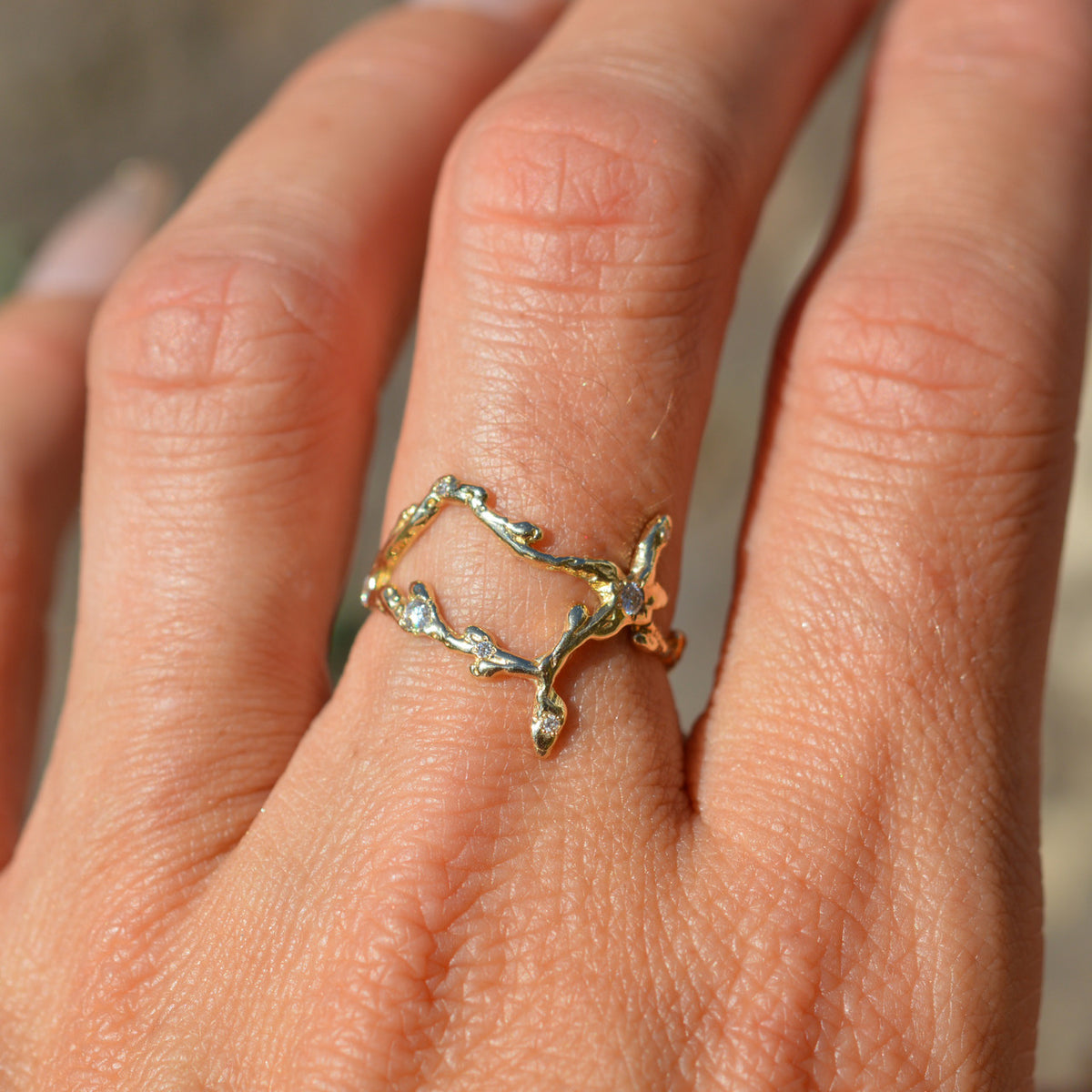 Gemini Zodiac Constellation Ring