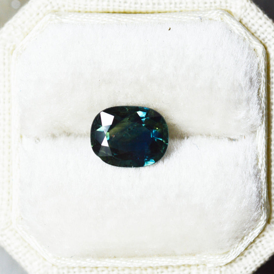 Oval Teal Green Montana Sapphire