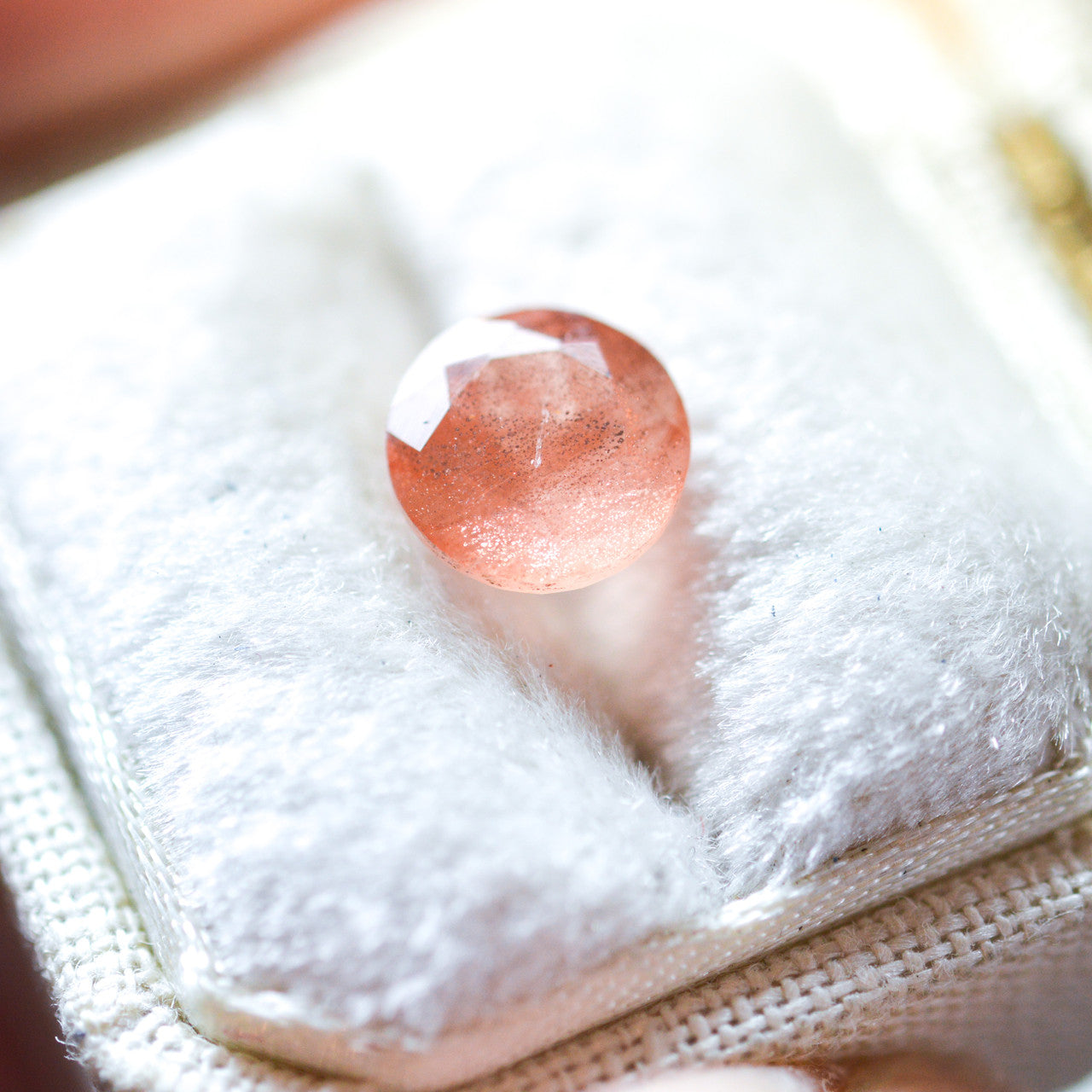 Round Medium Pink Sun-kissed Oregon Sunstone