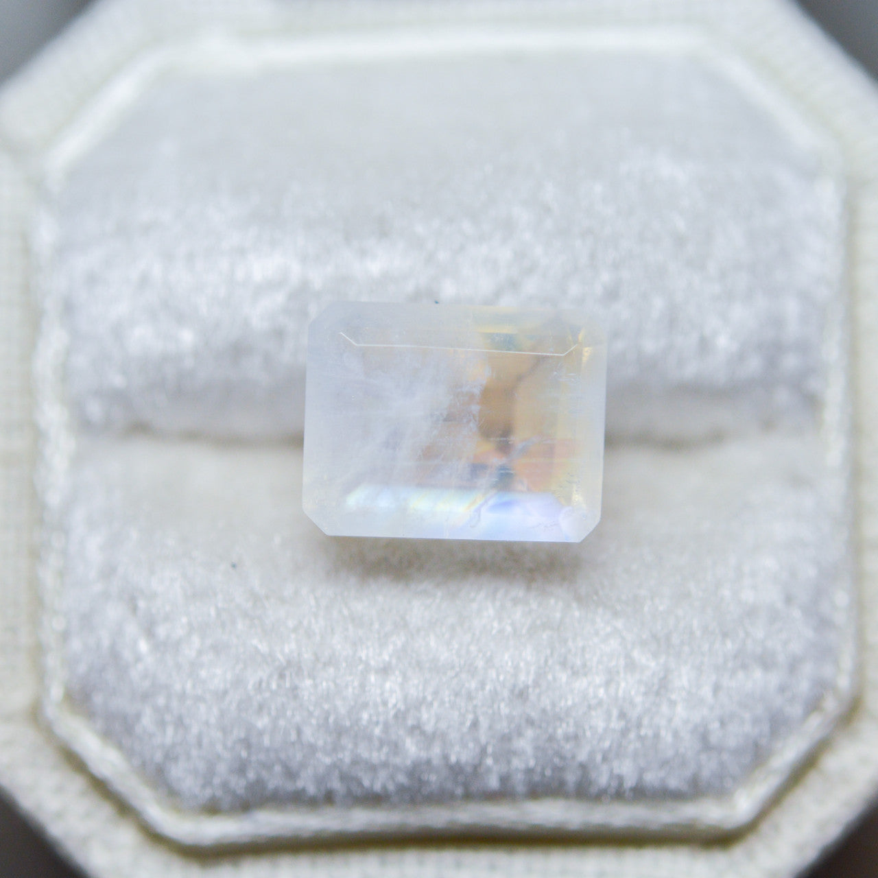 9x7mm Emerald Cut Enchanted Blue Moonstone