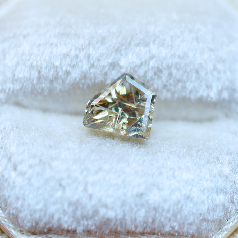 Golden Yellow Montana Sapphire Freeform Dreamscape™ Cut by John Dyer