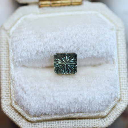 Parti Color Teal Green Montana Sapphire StarBrite™ Cut by John Dyer