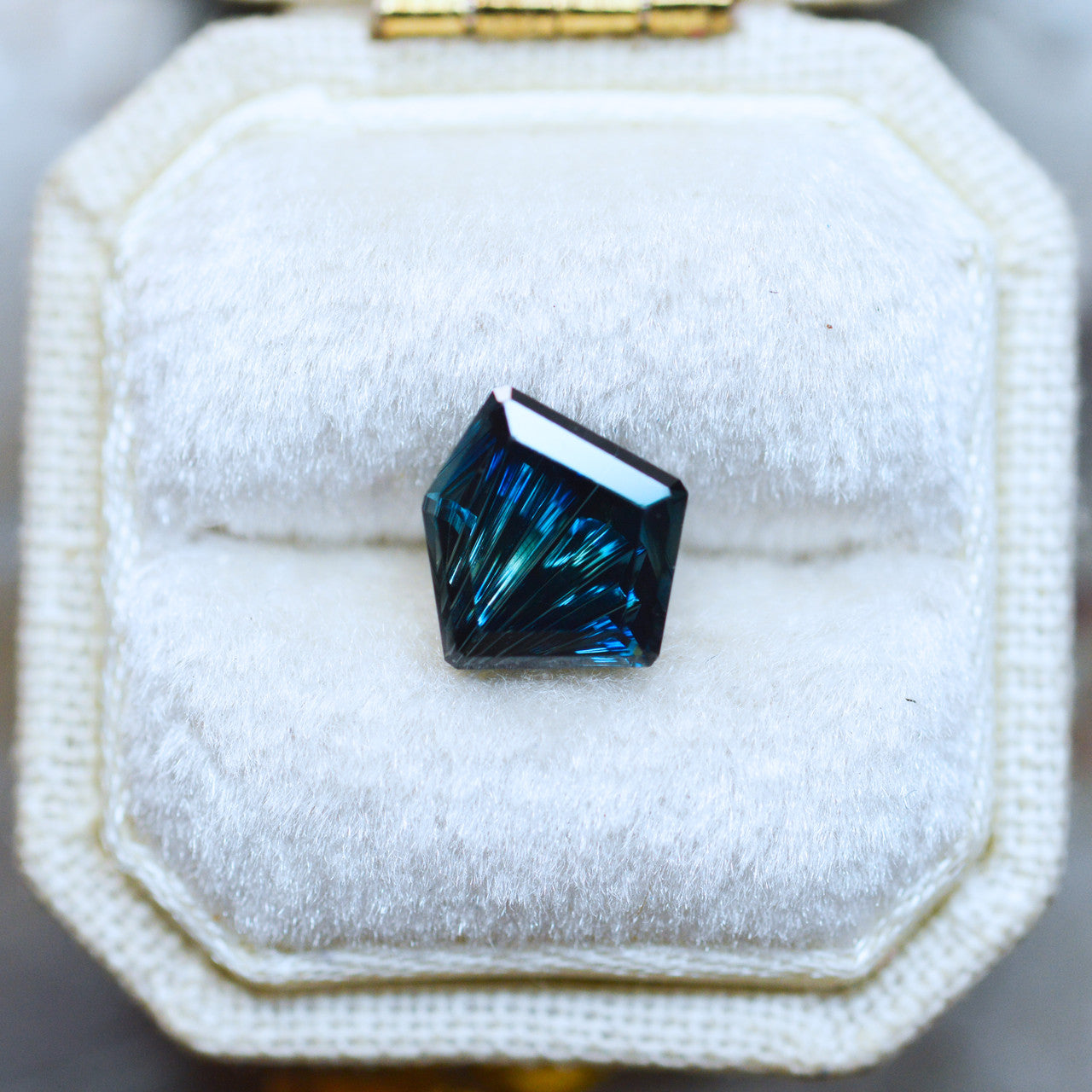 Ethereal Blue Freeform Australian Sapphire Dreamscape™ Cut by John Dyer