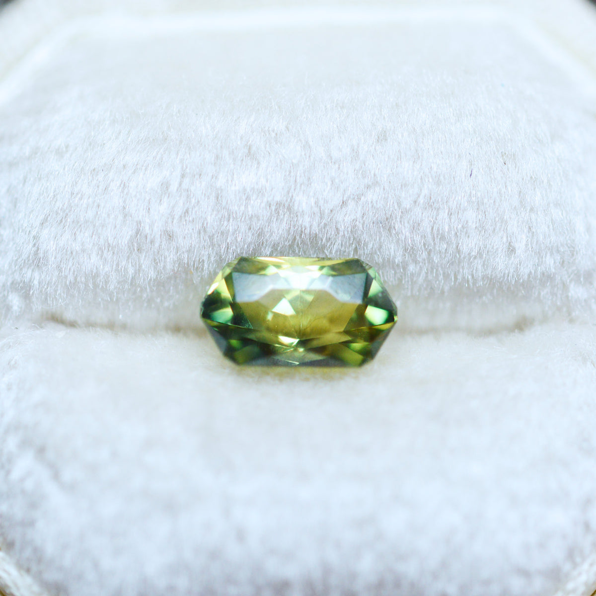 Green Elongated Hexagon Australian Sapphire Regal Radiant™ Cut by John Dyer