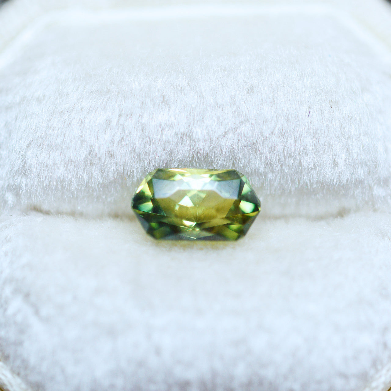 Green Elongated Hexagon Australian Sapphire Regal Radiant™ Cut by John Dyer
