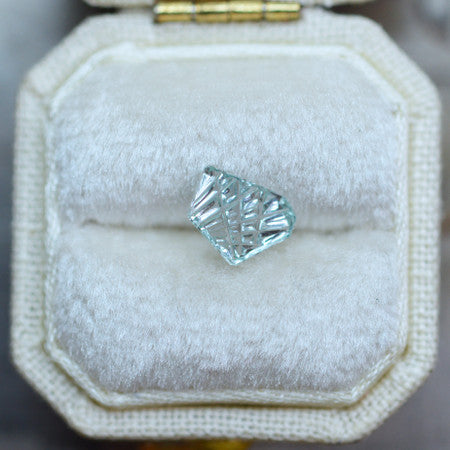 Gossamer Butterfly Wing Pale Blue Montana Sapphire Dreamscape™ Cut by John Dyer
