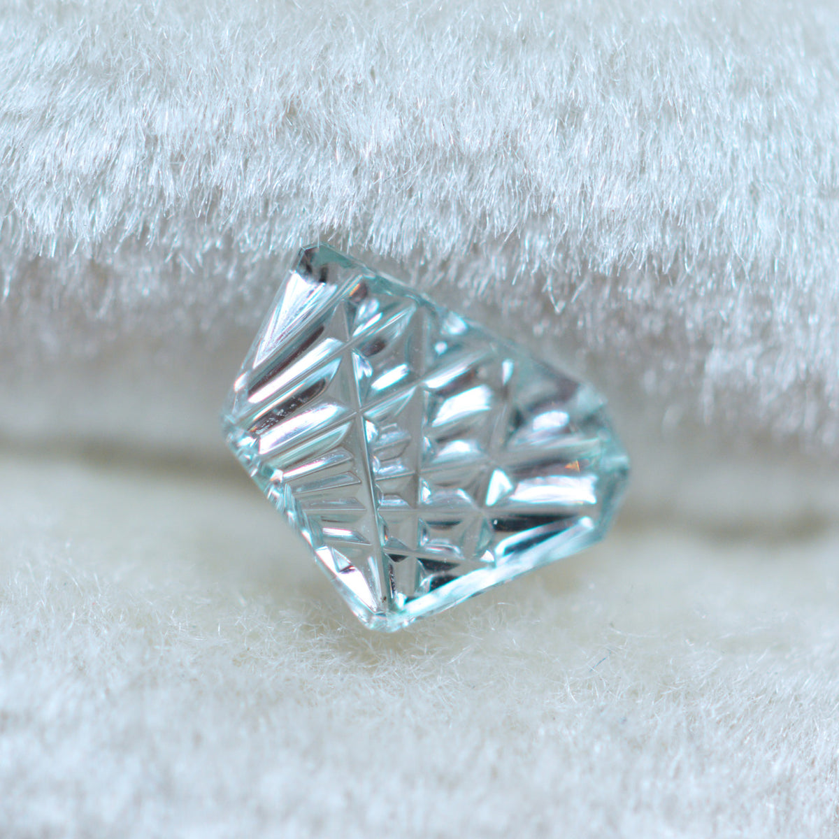 Gossamer Butterfly Wing Pale Blue Montana Sapphire Dreamscape™ Cut by John Dyer