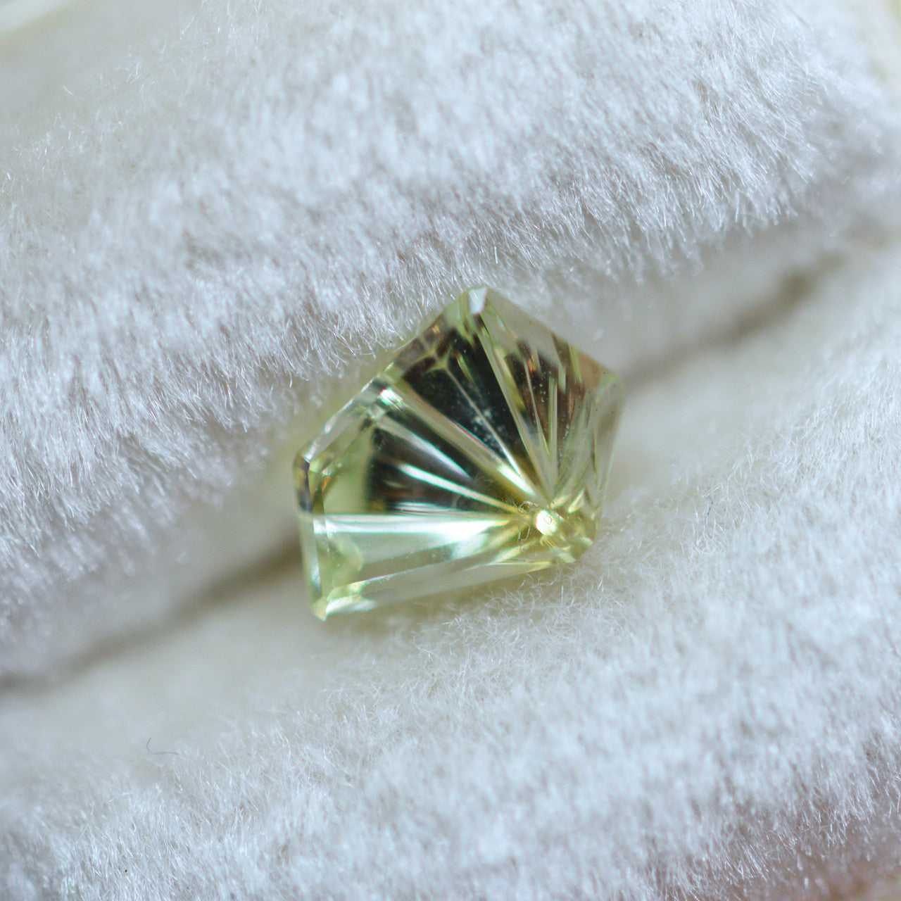 Yellow Green Montana Sapphire Freeform Dreamscape™ Cut by John Dyer