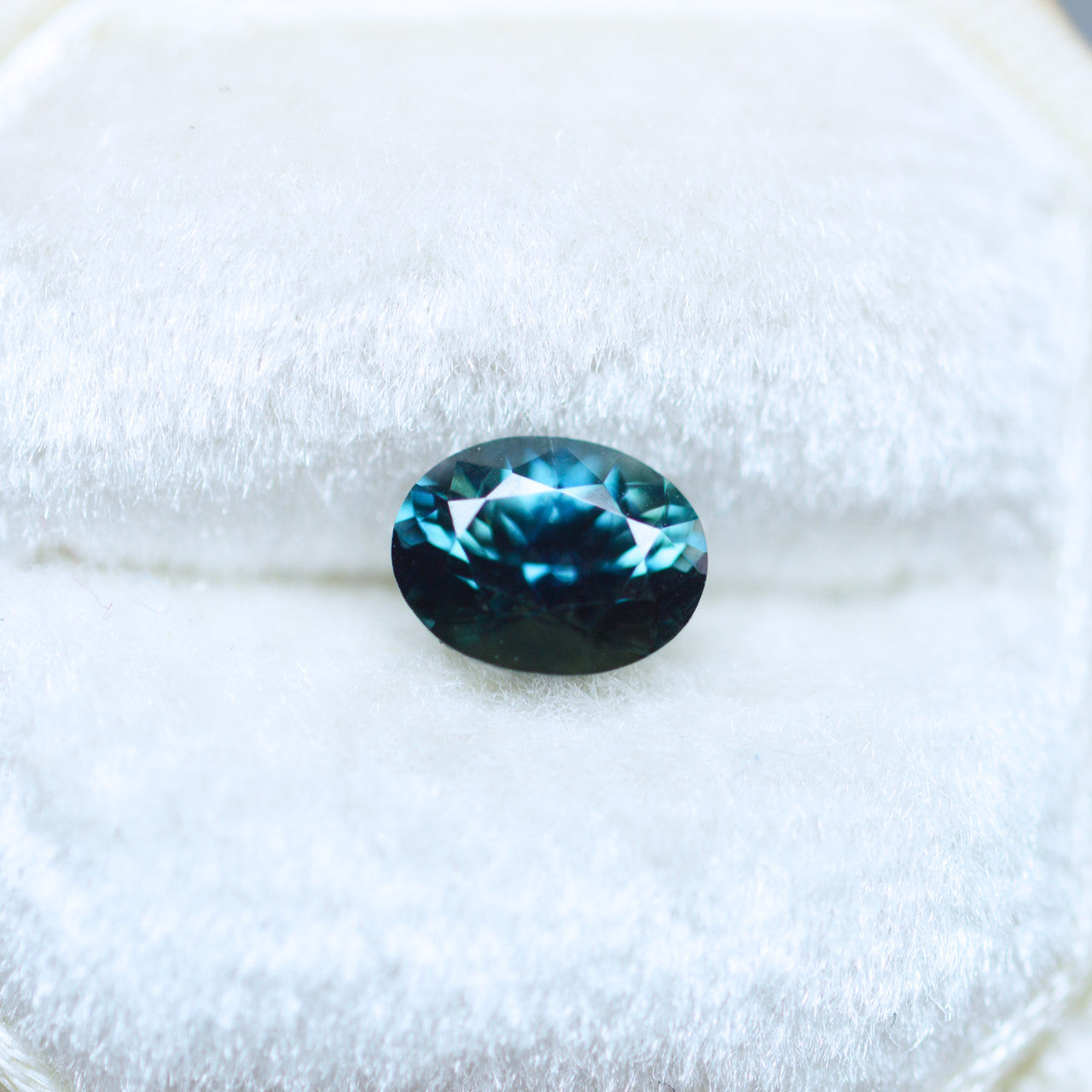 Oval Deep Teal Blue Australian Sapphire by Tatum Gems
