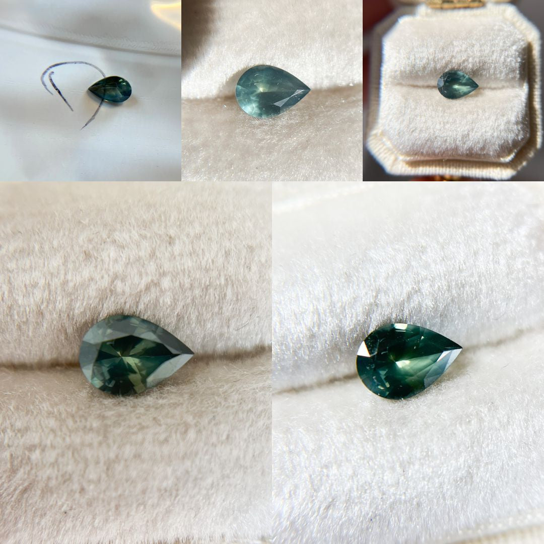 Limited Edition Juniper Teal Sapphire Cluster Ring