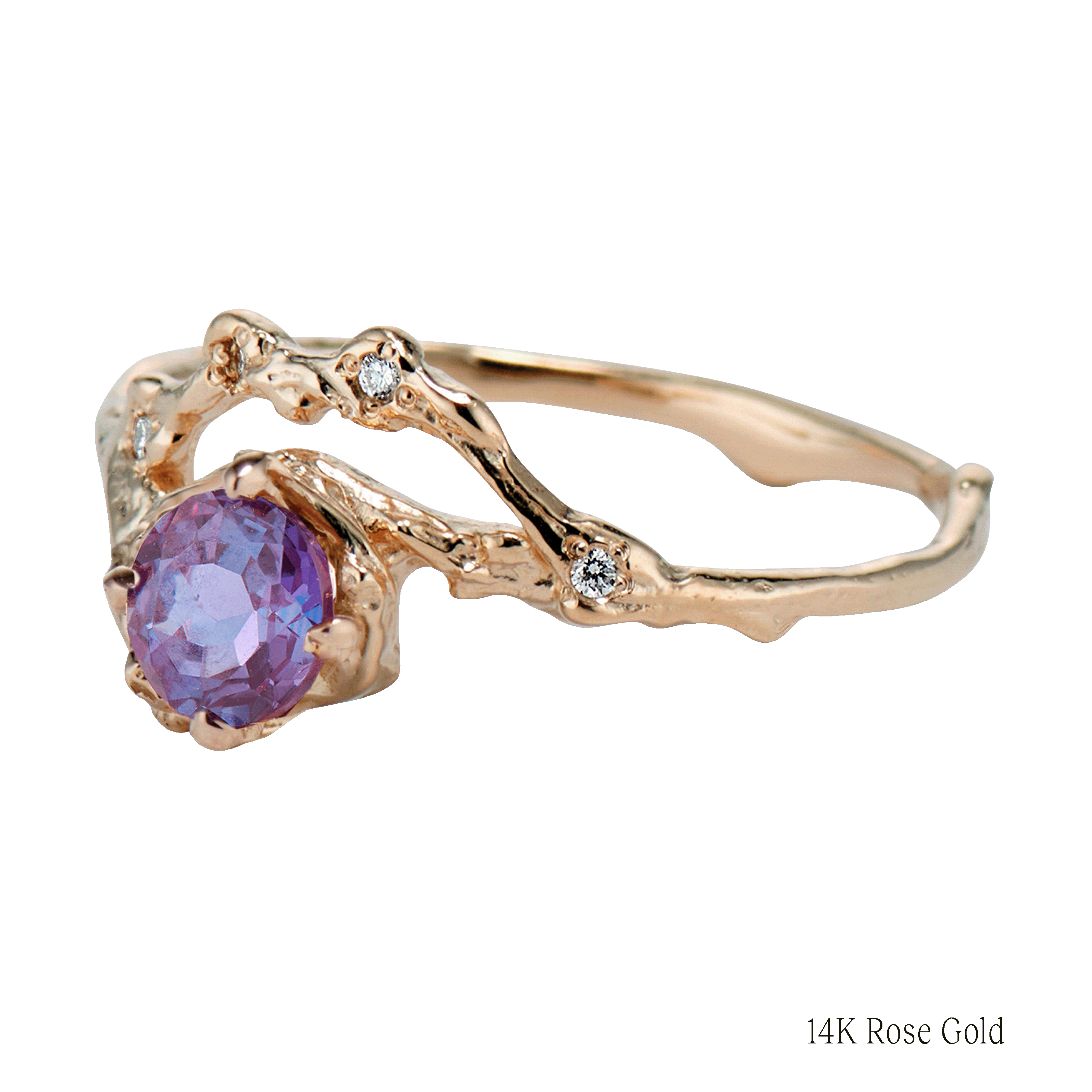 Demi Naples Half Halo w/Alexandrite