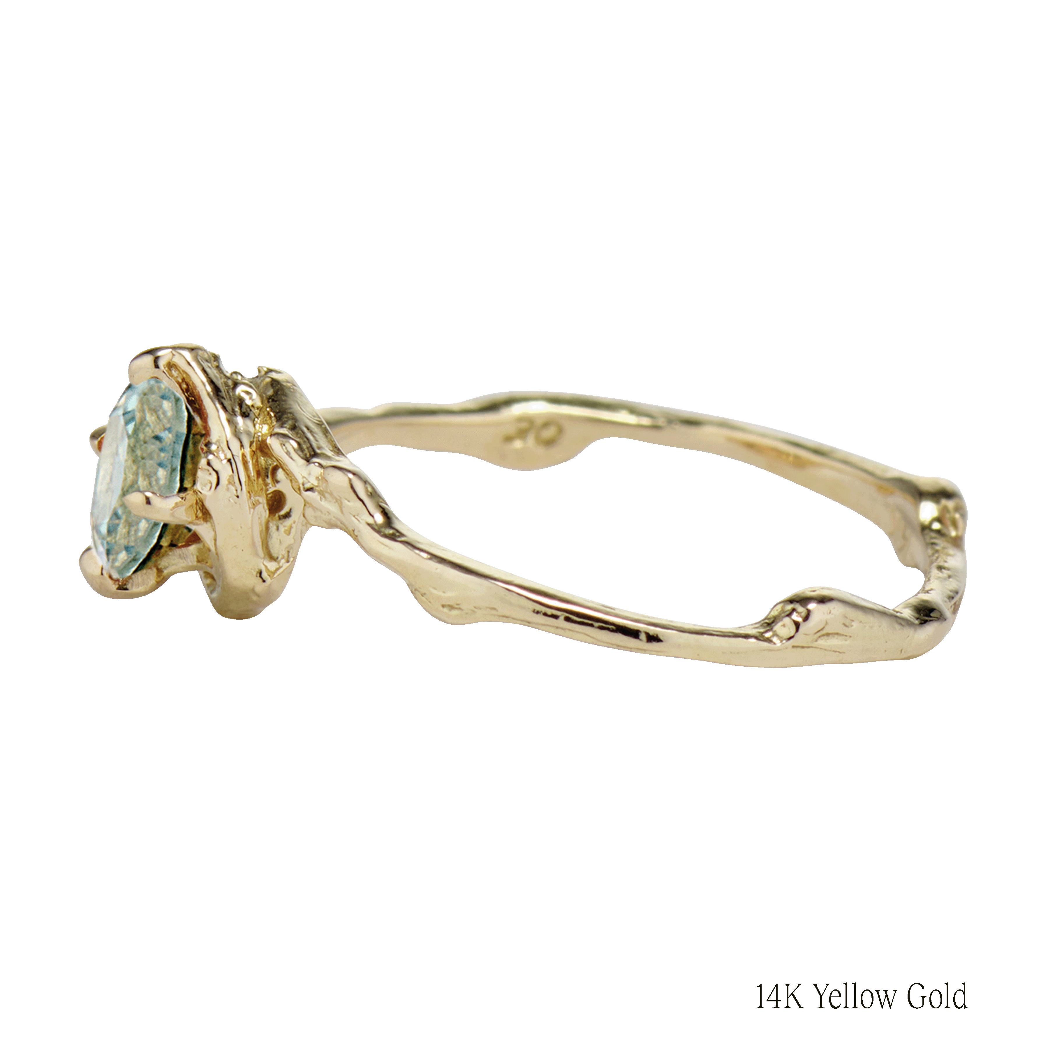 Demi Naples Teal Sapphire Solitaire