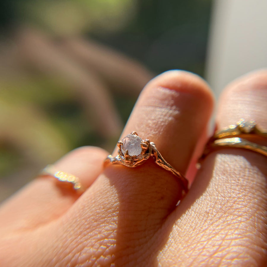 Demi Naples w/Rough Pink Montana Sapphire - READY TO SHIP