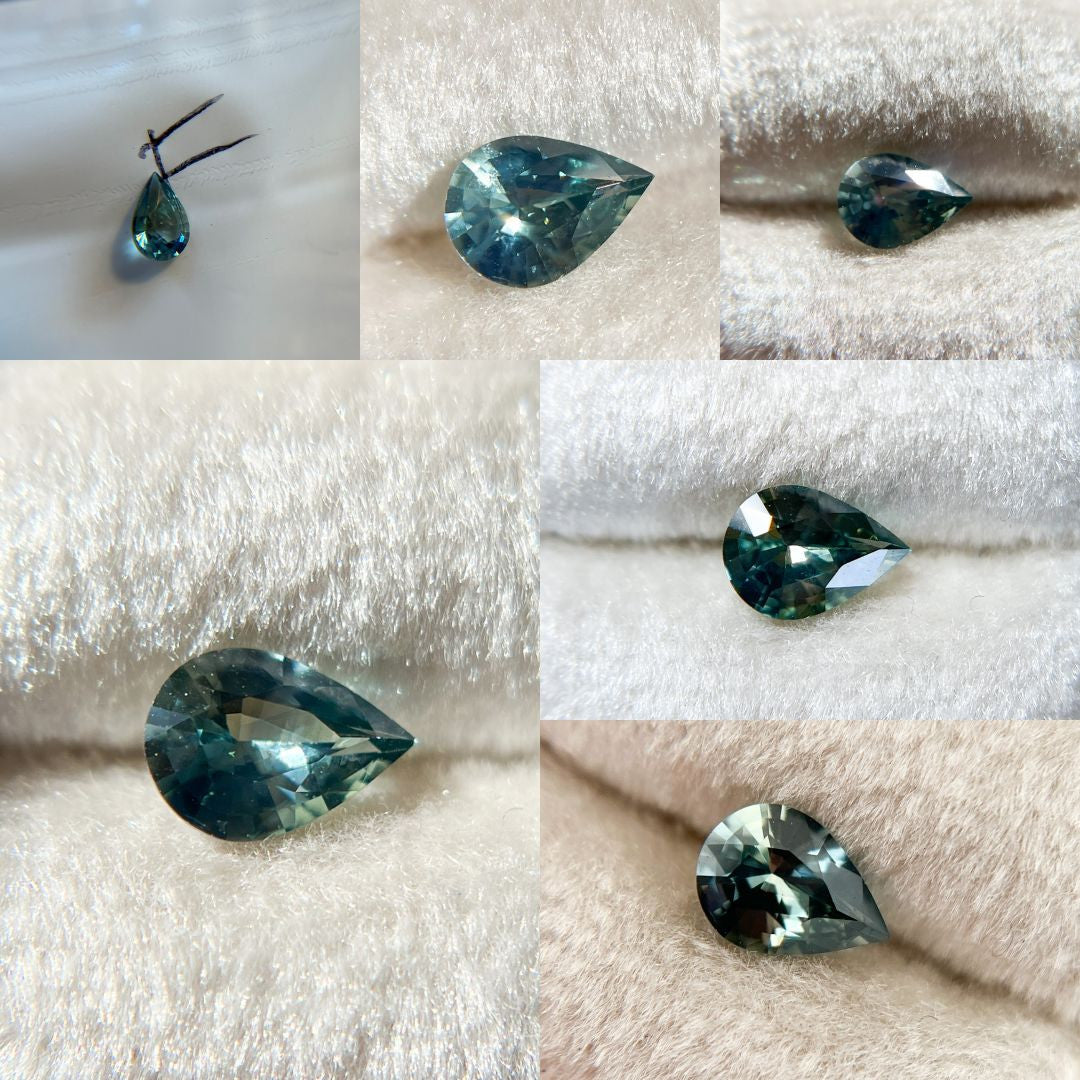 Limited Edition Juniper Teal Sapphire Cluster Ring